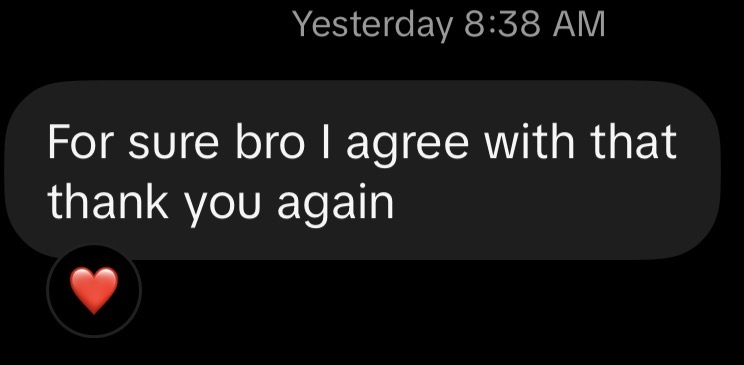 dm — for sure bro I agree with that