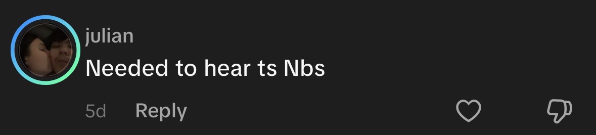 julian — needed to hear ts Nbs