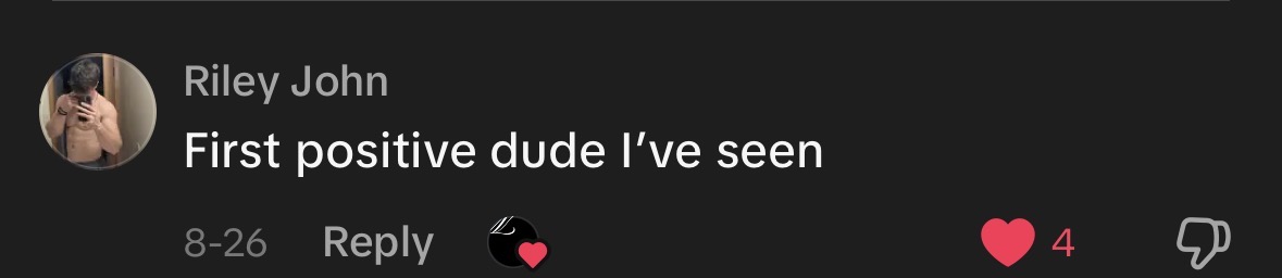 Riley John — first positive dude I've seen